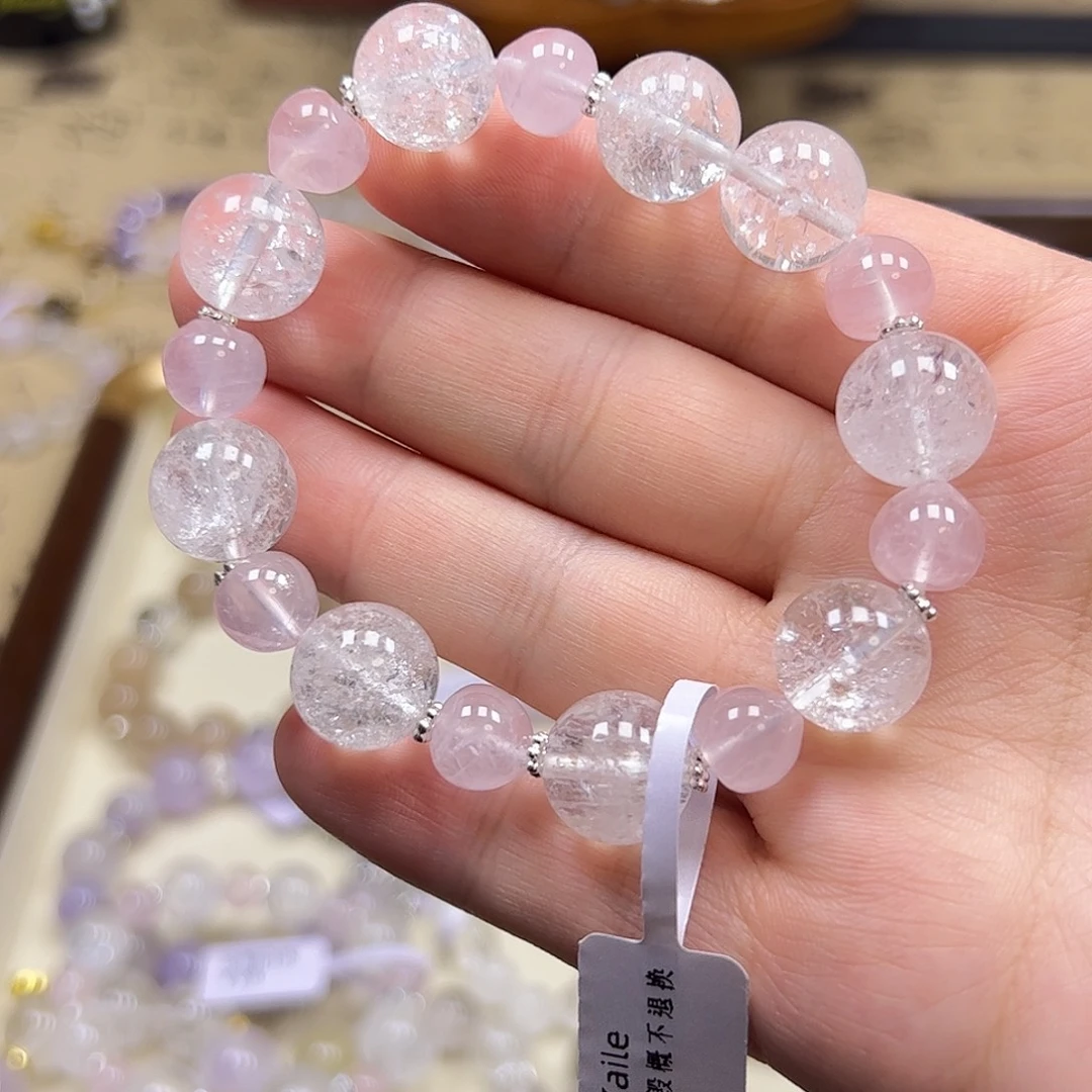 水晶手链合金天然水晶合金配饰手链