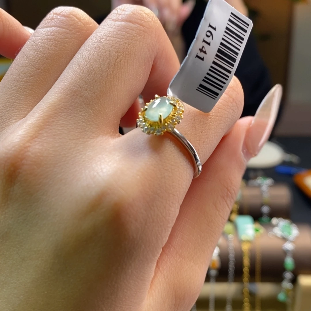 翡翠未镶嵌戒指16141