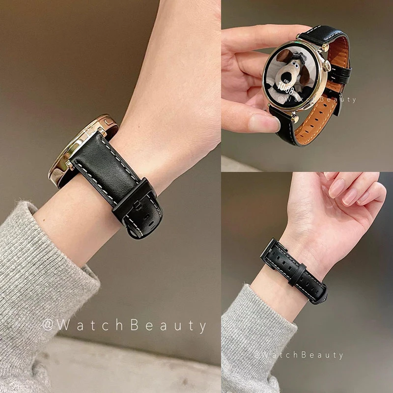 适用华为GT4GT5GT3真皮watch3表带pro男女荣耀手表高级感华为表带