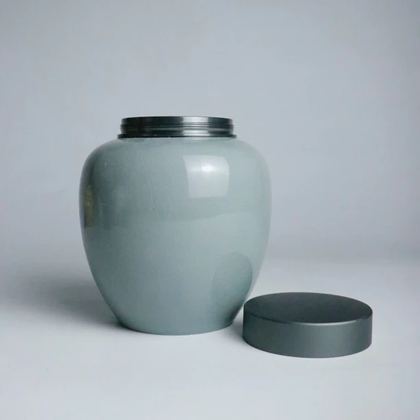 微瑕-直播间哥窑开片合金盖储物罐密封罐a300