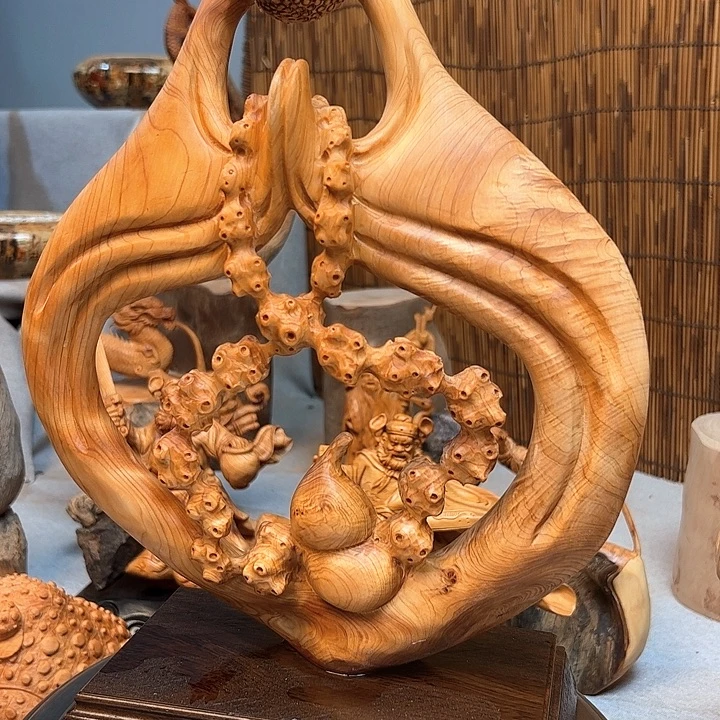 敬***花柏木摆件的设计和制作