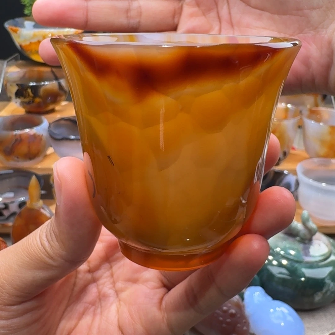 玛瑙/玉髓玛瑙茶杯未镶嵌