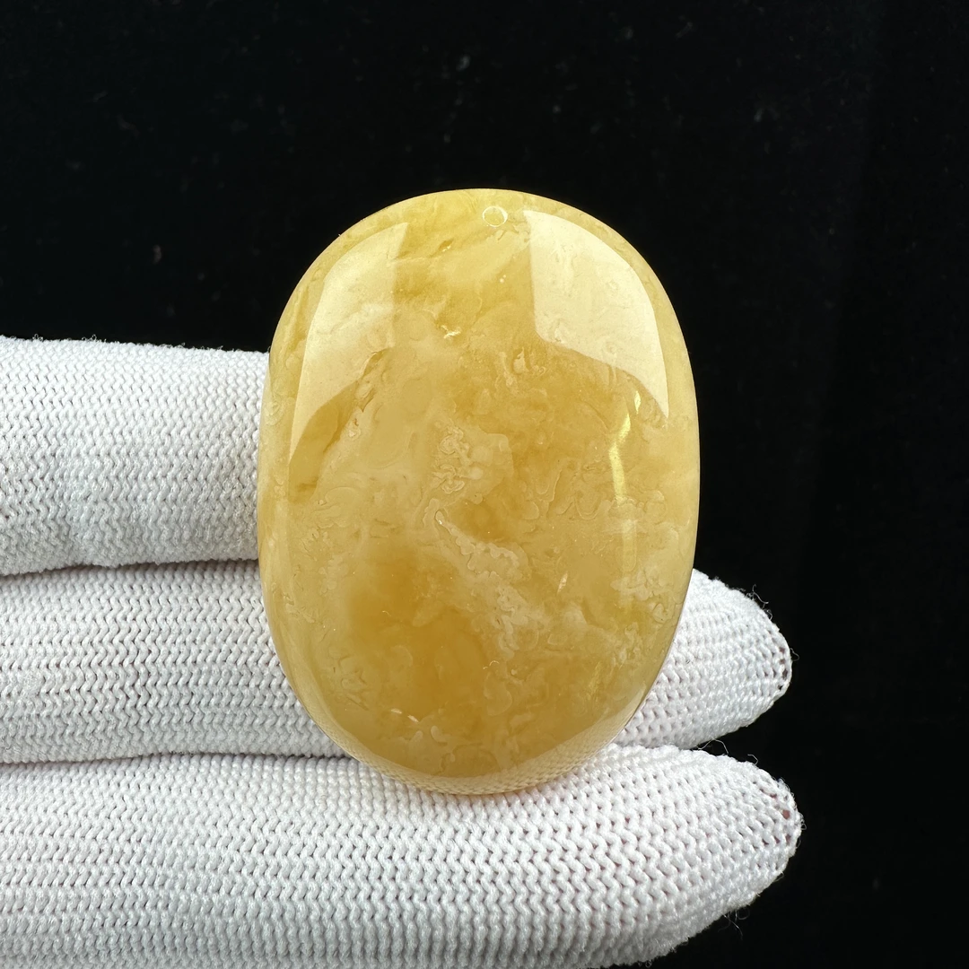 Y2796天然原矿蜜蜡水滴32x44x12mm 10.6克抖音基地质检发货