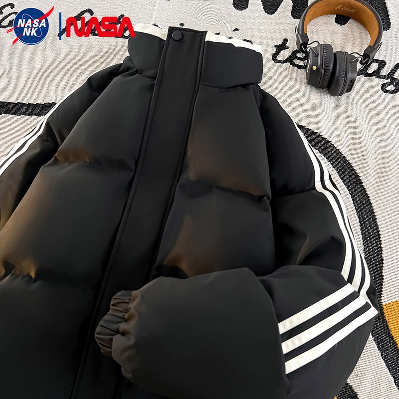 NASA运动棉服男女款秋冬连帽棉袄宽松棉衣保暖外套上衣面包服