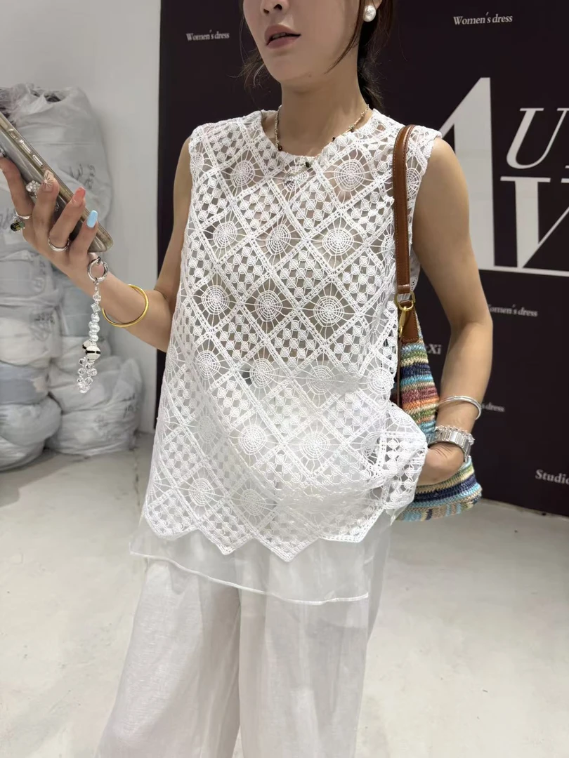 夏季镂空设计感上衣8455