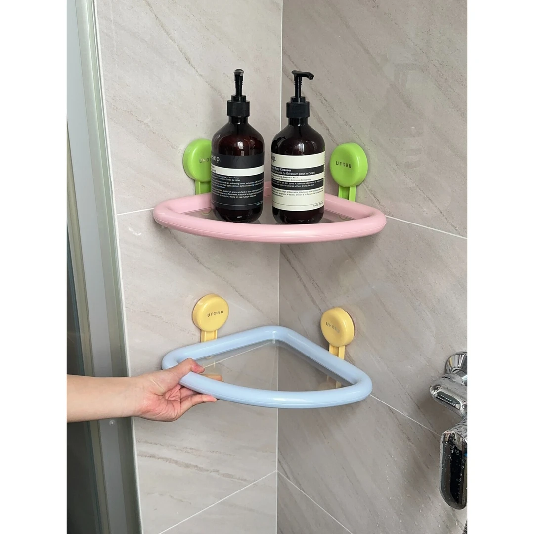大简家居.多巴胺浴室墙上置物架家用免打孔卫生间可沥水壁挂吸盘