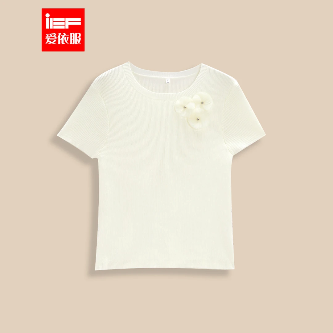 IEF/爱依服2025春季新款法式温柔小女人气质设计感百搭毛织上衣