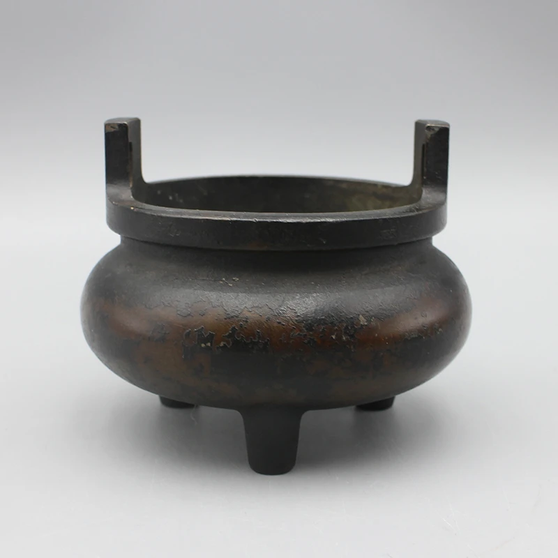 5826铜器--三足双耳香炉