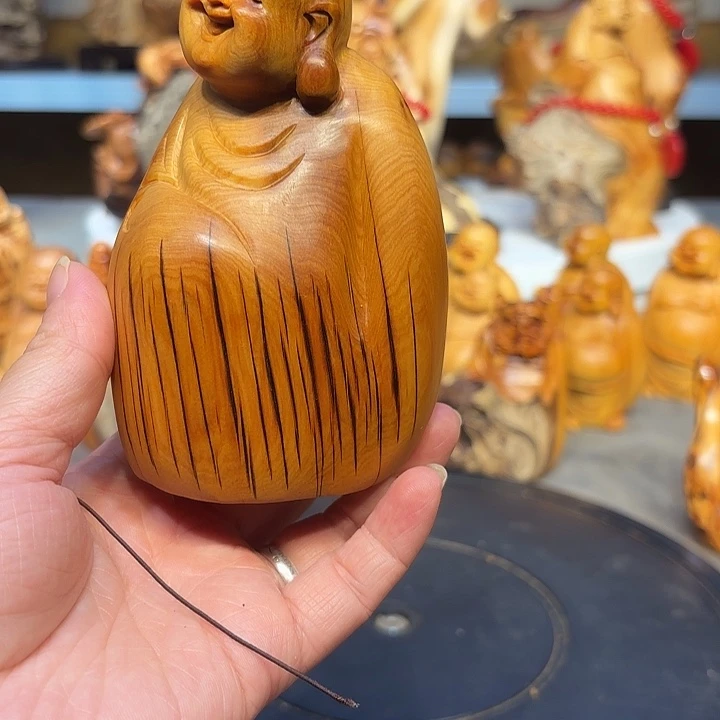 柏木太行崖柏弥勒佛