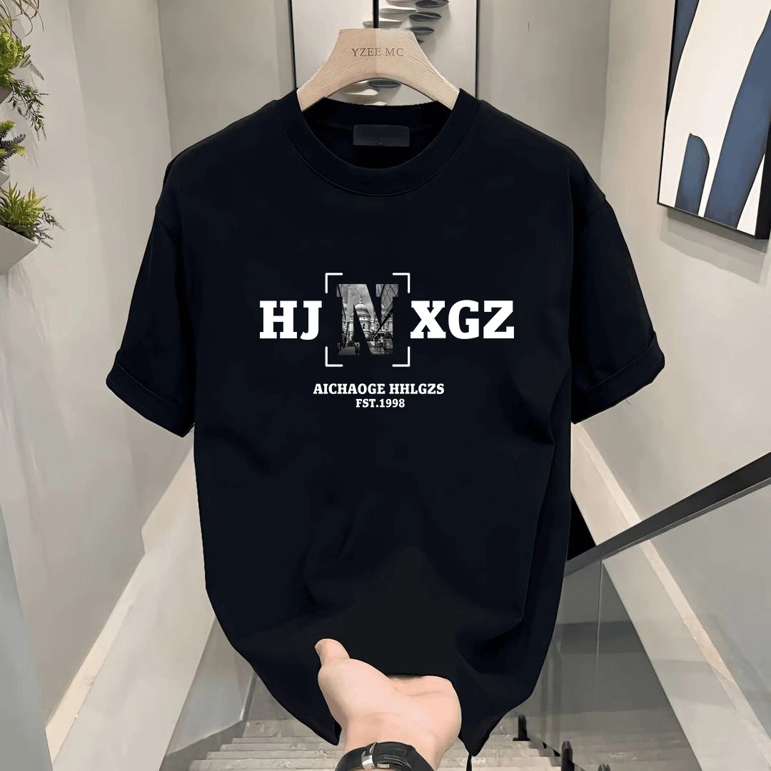 潮牌美式复古青少年短袖T恤夏季爆款潮流印花情侣宽松百搭上衣服