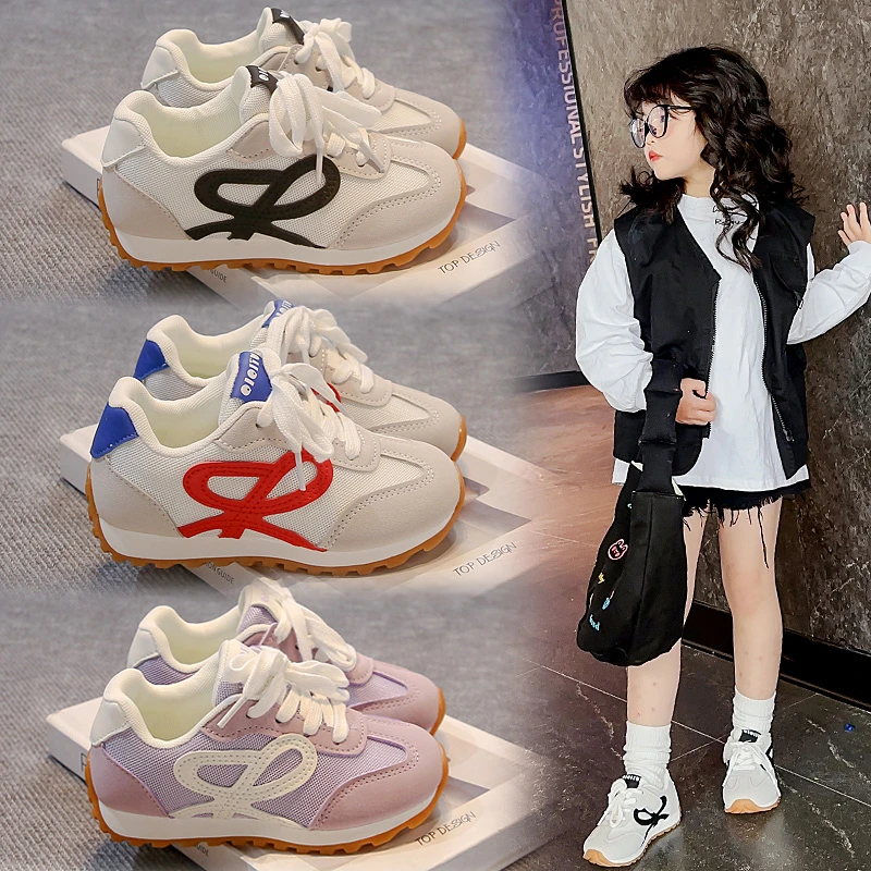 卡卡布儿童阿甘鞋春秋季轻薄款男女童休闲运动鞋透气中大童德训鞋