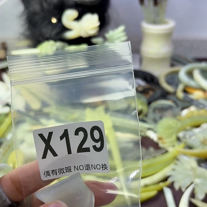 蛇纹石玉合金发饰不****气