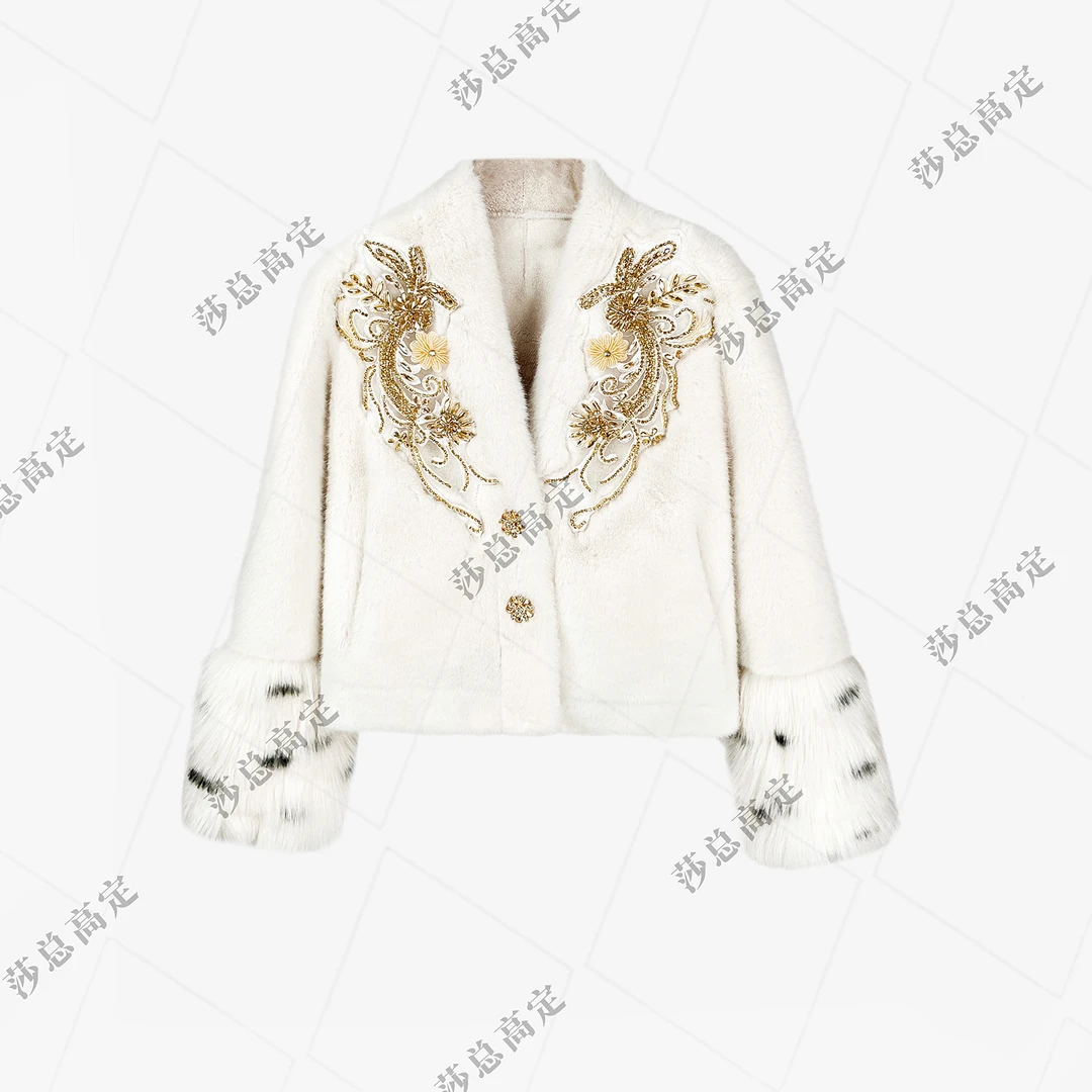 NIMOSHI【倩倩】2025新款重工气质百搭宽松毛绒外套冬季D0013