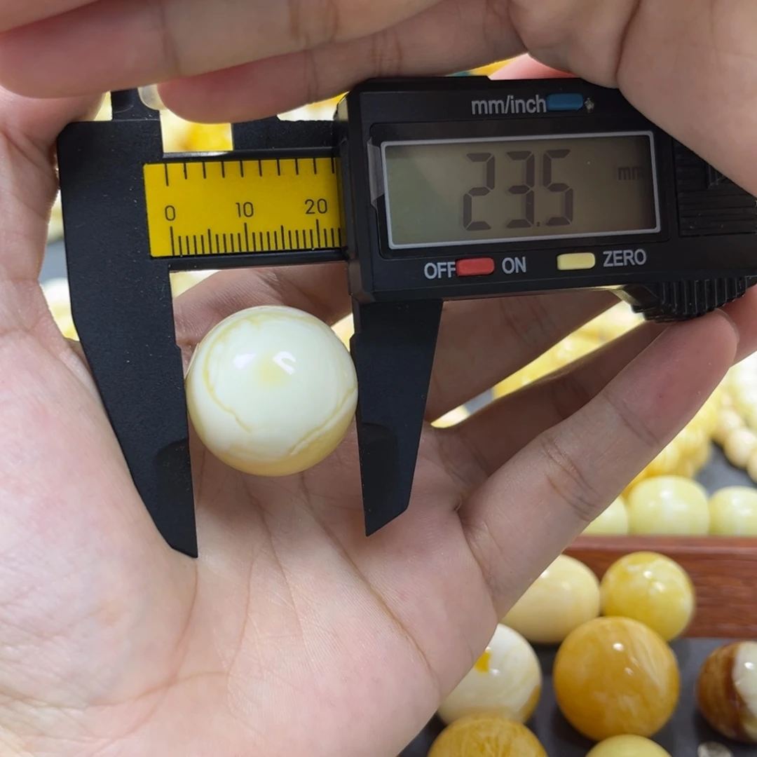 琥珀未镶嵌手串单珠圆珠