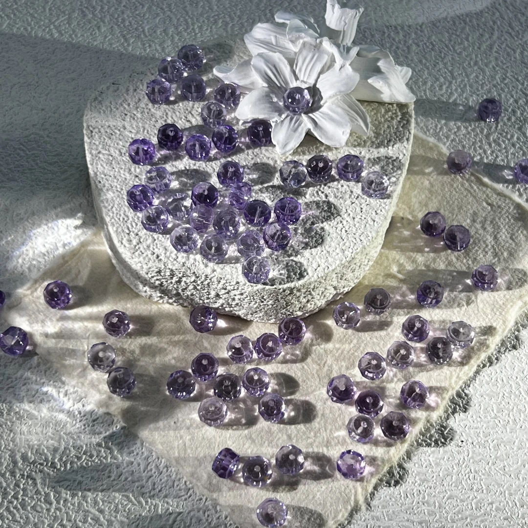 紫水侧钻切面扁珠7m+ ZS269 多样性发其一/1个