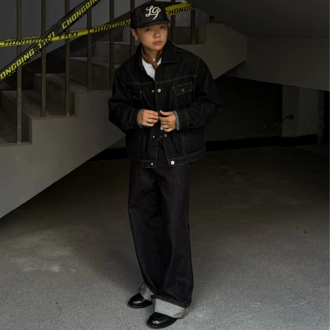 【Coney150专属】美式复古小众高级感原牛机车风设计宽松牛仔外套