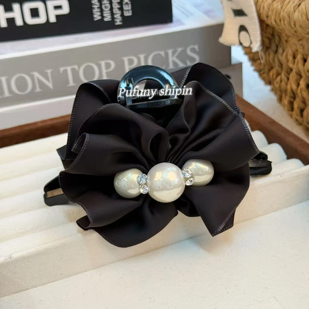 罗马恋人时尚浪漫优雅简约黑色抓夹