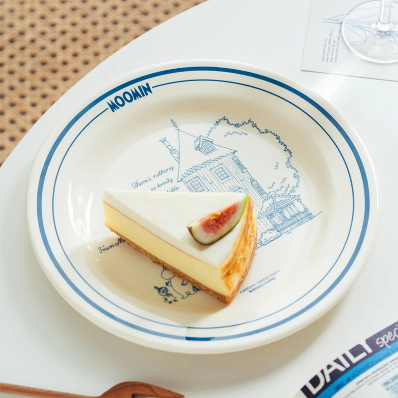 MOOMIN姆明卡通家用耐摔儿童餐盘托盘饭碗小碗方盘盘子餐具