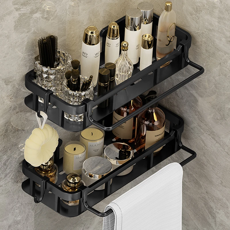 免打孔卫生间置物架浴室架子厕所洗漱台用品洗手间壁挂墙上收纳架