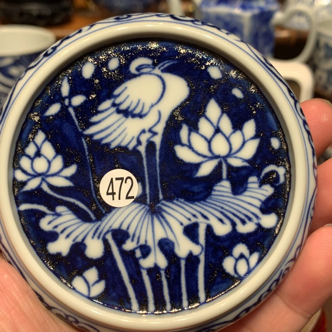 大***瓷陶472青花一路盖置一个qd300