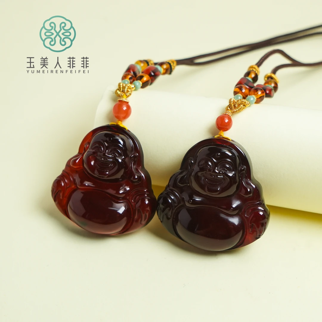 菲菲珠宝好丨血珀佛公吊坠约45*44mm-多样性发一/带绳