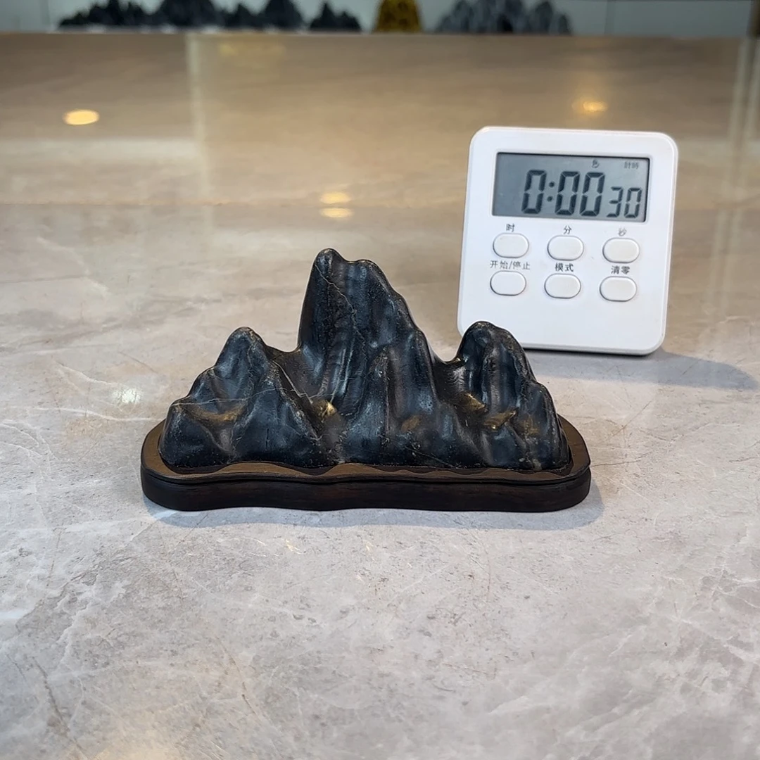 蓝***穷陶灵璧石手工雕刻奇石摆件