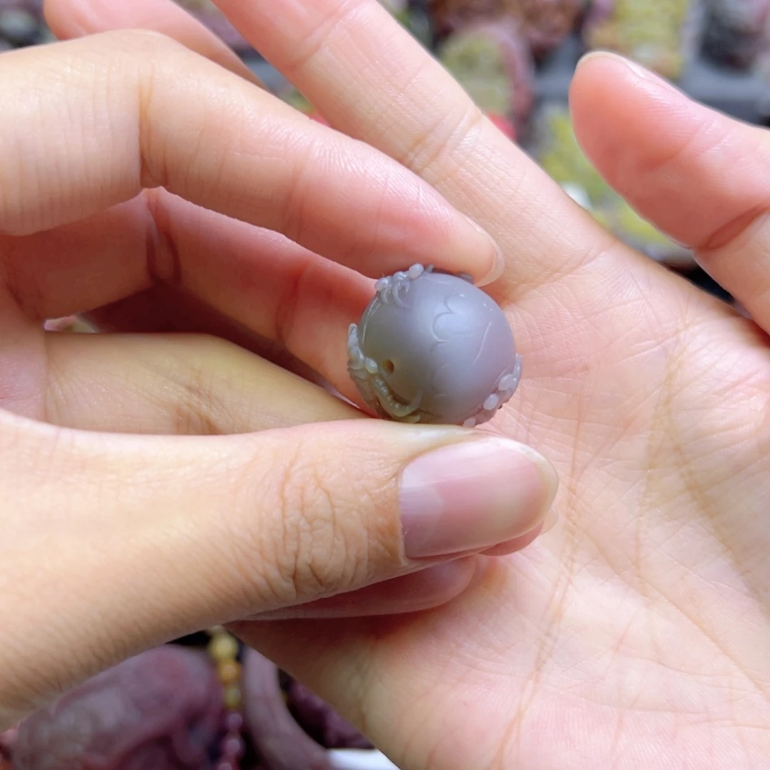 墨***墨玛瑙/玉髓未镶嵌定制吊坠定制