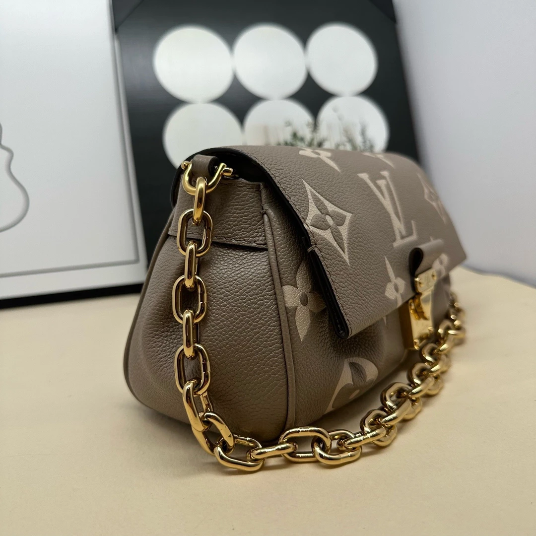 95新 LouisVuitton/路易威登 Favorite大象灰云朵包双链条W110126