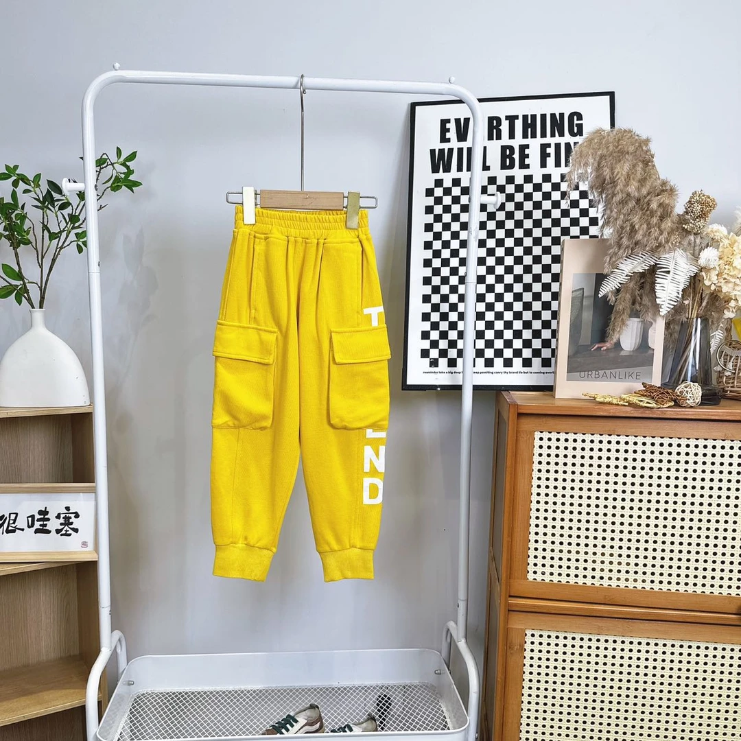 6608高端专享春秋裤子黄色