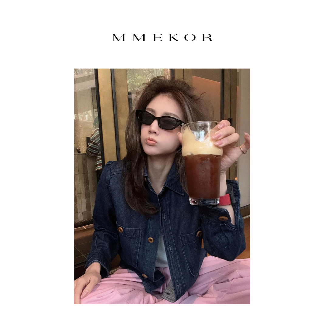 MMEKOR“巴恩美式”外套 2025新款普赛克丹宁牛仔上衣 89330