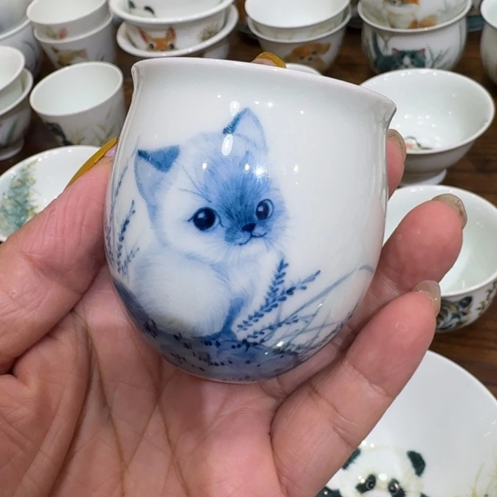 景德镇陶瓷手绘单杯