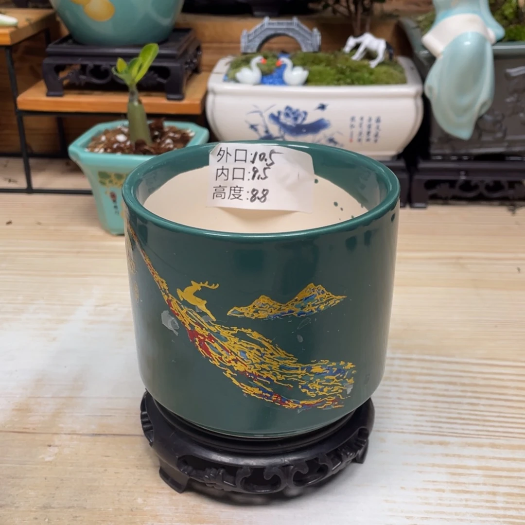 紫砂花盆陶瓷艺术花盆陶瓷