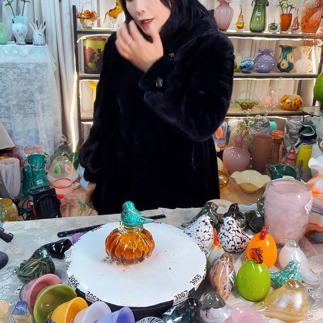 一套家悦美居琉璃摆件瑕疵