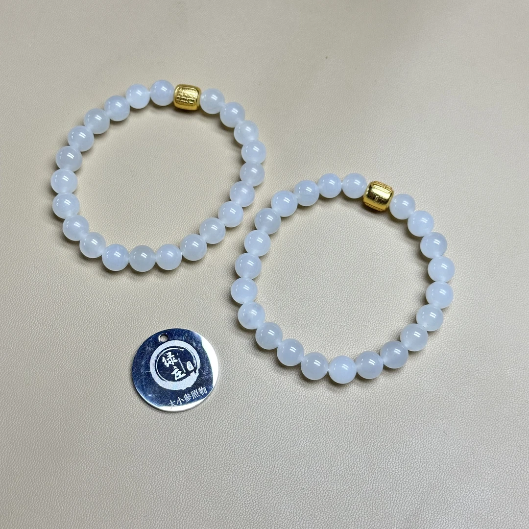 【绿庄】-6399-L40-大概尺寸（8+）和田玉手串-多样性/发一件