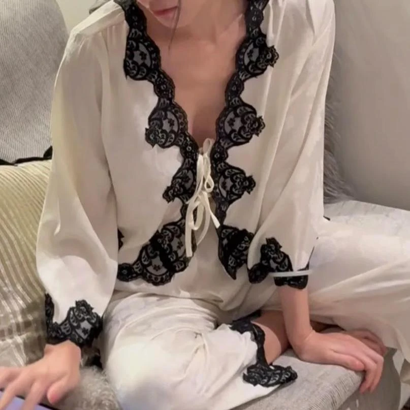 【性感三件套】纯欲风蕾丝边睡衣女款春夏款短裤吊带家居服可外穿