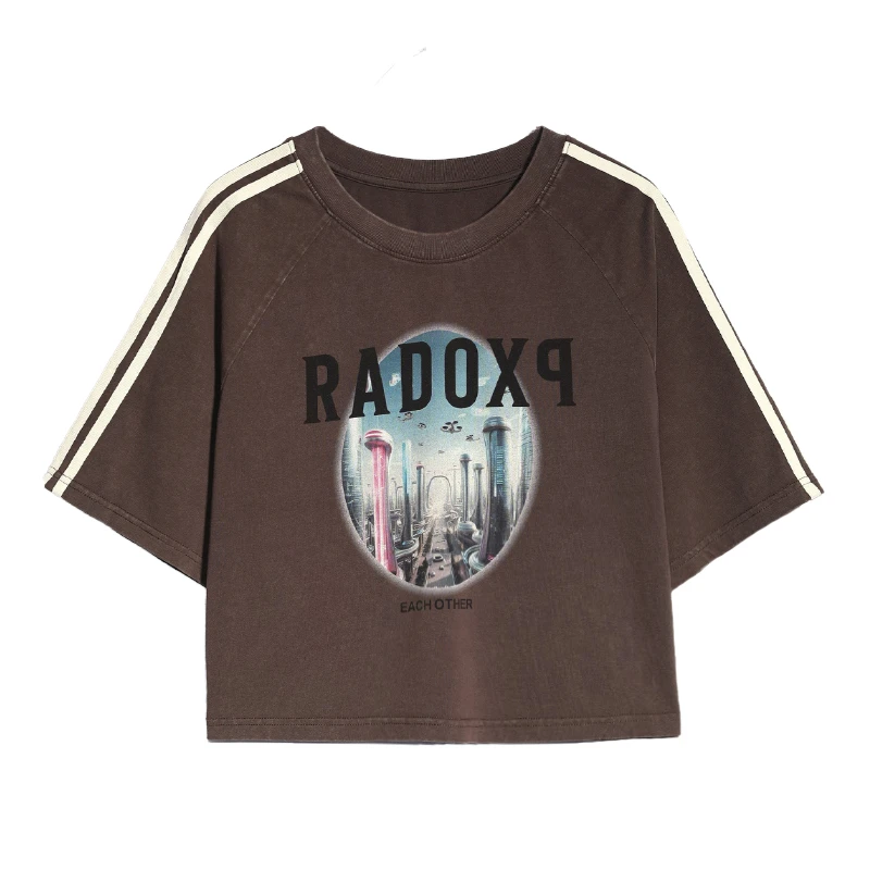 TUOGU/拓谷短袖运动纯棉休闲夏季宽松印花圆领x50780