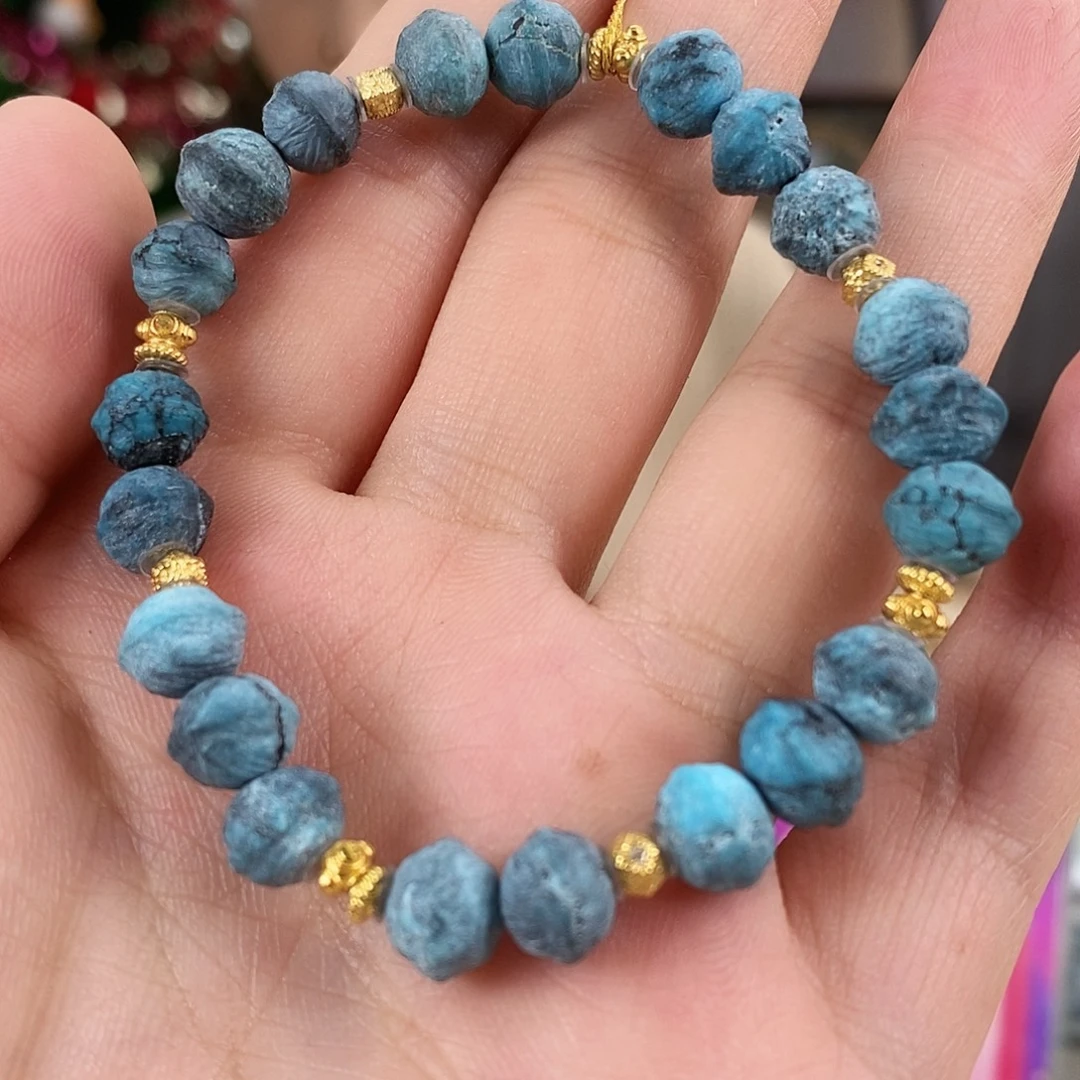 绿松石银S925镀金镶嵌珠宝奇石