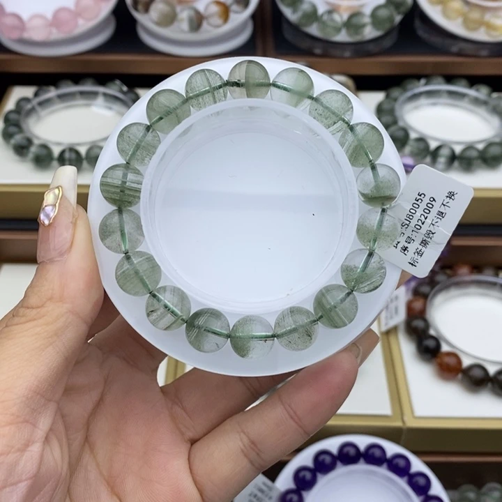 水晶手链未镶嵌野*子绿幽灵