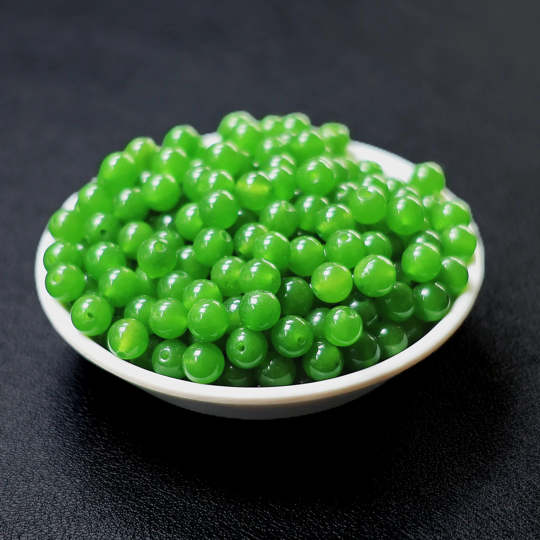 【散珠批发】W752菠菜绿6MM*40颗