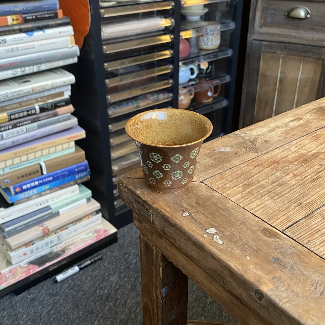 四海新品【龙泉青瓷高展杯】柴窑高温瓷主人杯茶杯