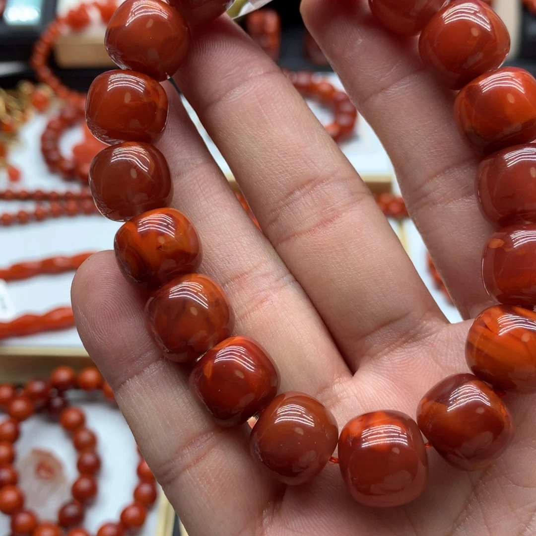 南红玛瑙手链未镶嵌