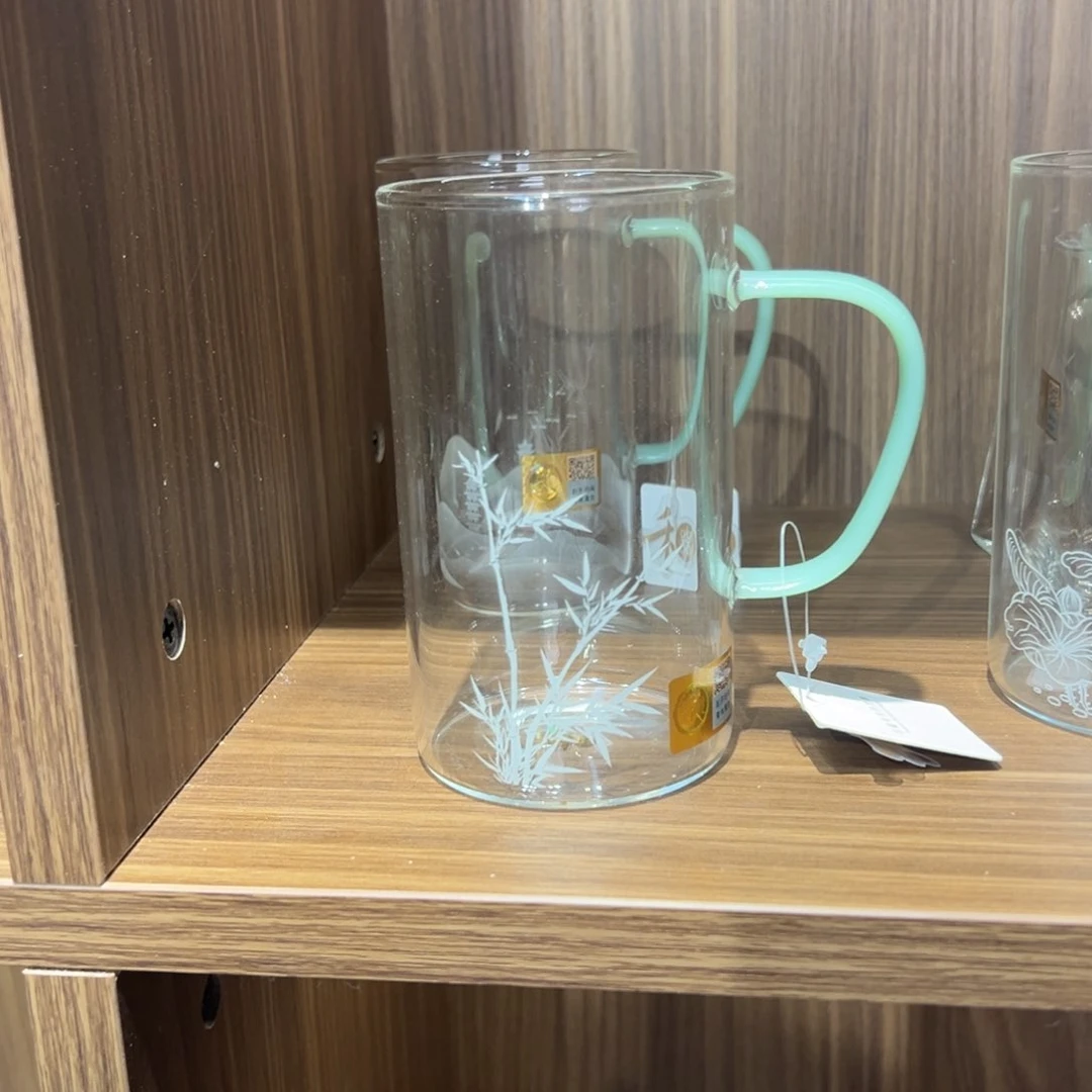 绿茶杯浅玉色节节高升