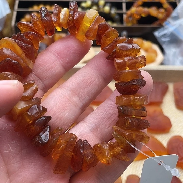 琥珀未镶嵌套链手串