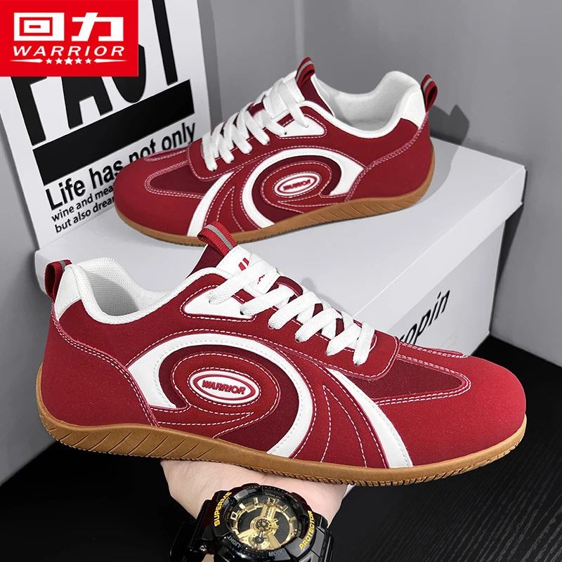回力男鞋德训鞋2026春季新款休闲百搭软底低帮红色潮流男士板鞋子