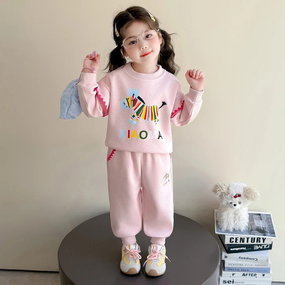 小女孩春秋装洋气女宝宝卫衣套装时髦女童休闲两件套小童运动装潮