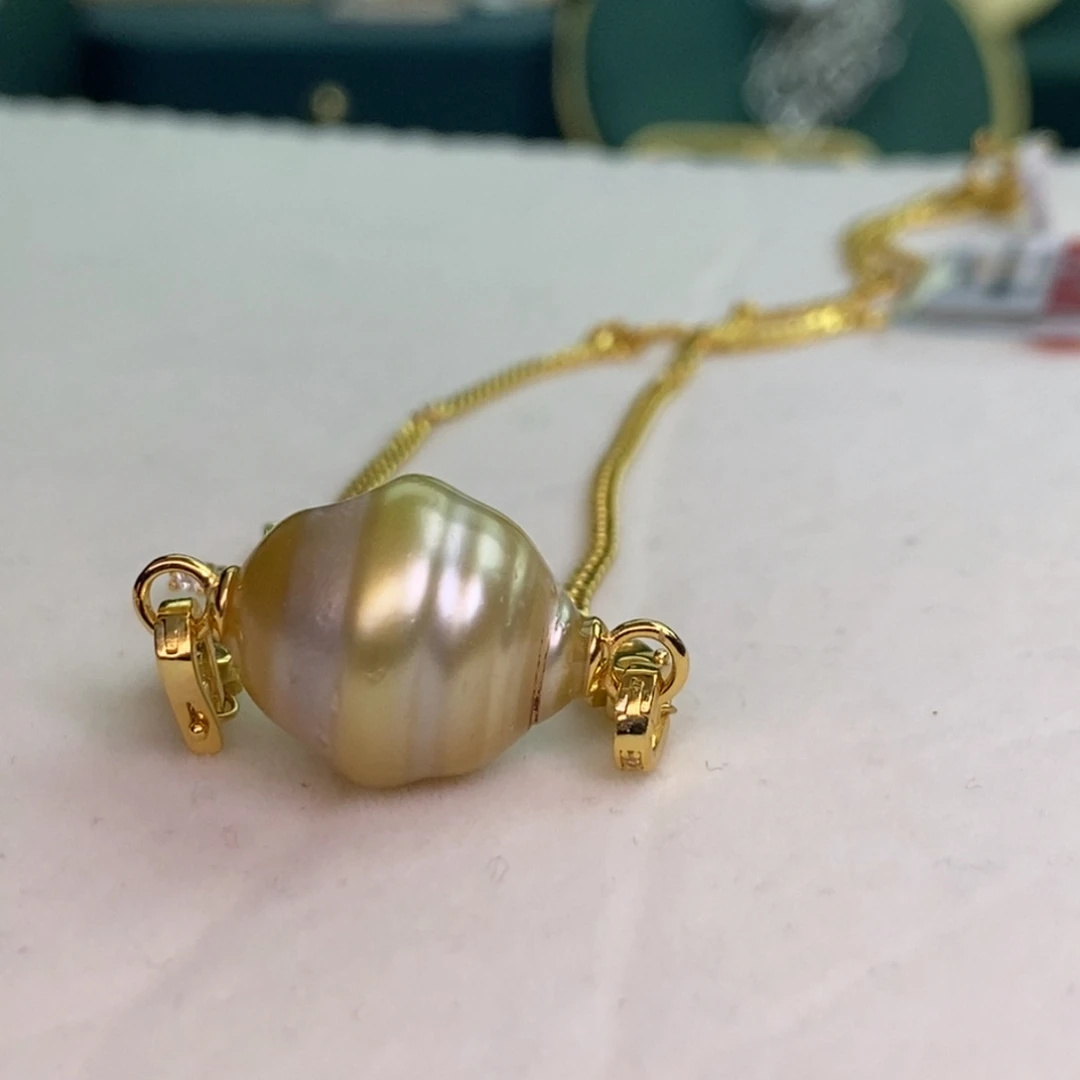 颈饰银S925镶嵌海水珍珠