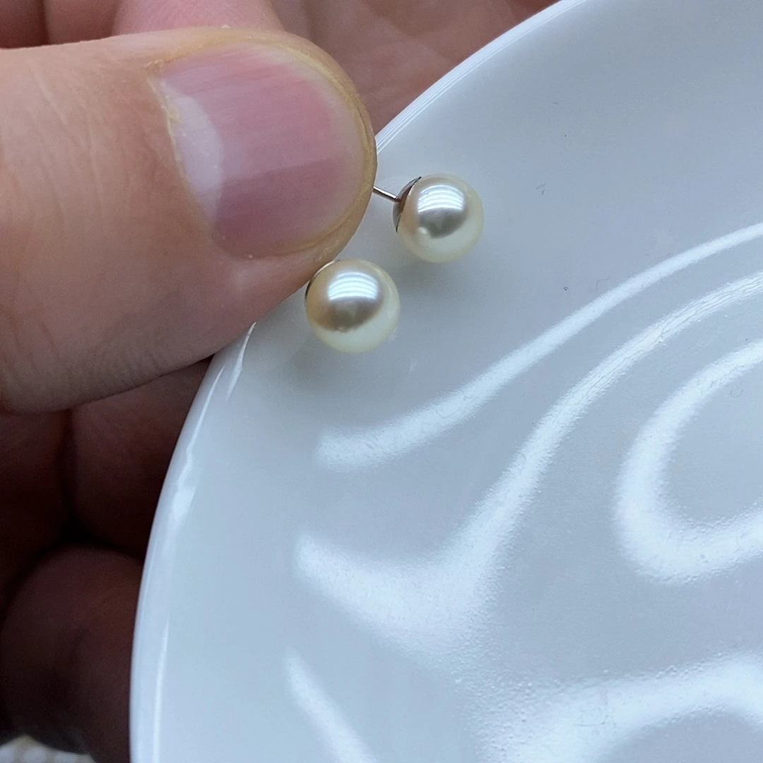 海水珍珠耳饰18K金镶嵌