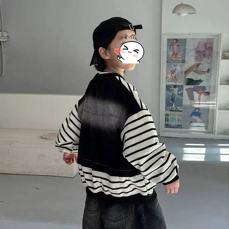 样衣【85106】黑白条纹卫衣