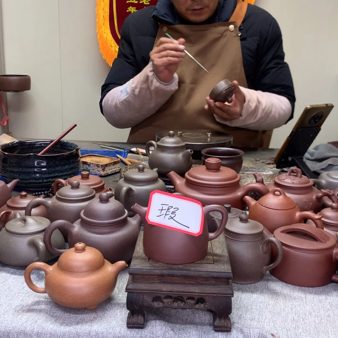 紫泥茶壶人**意汉铎150c半手工制作
