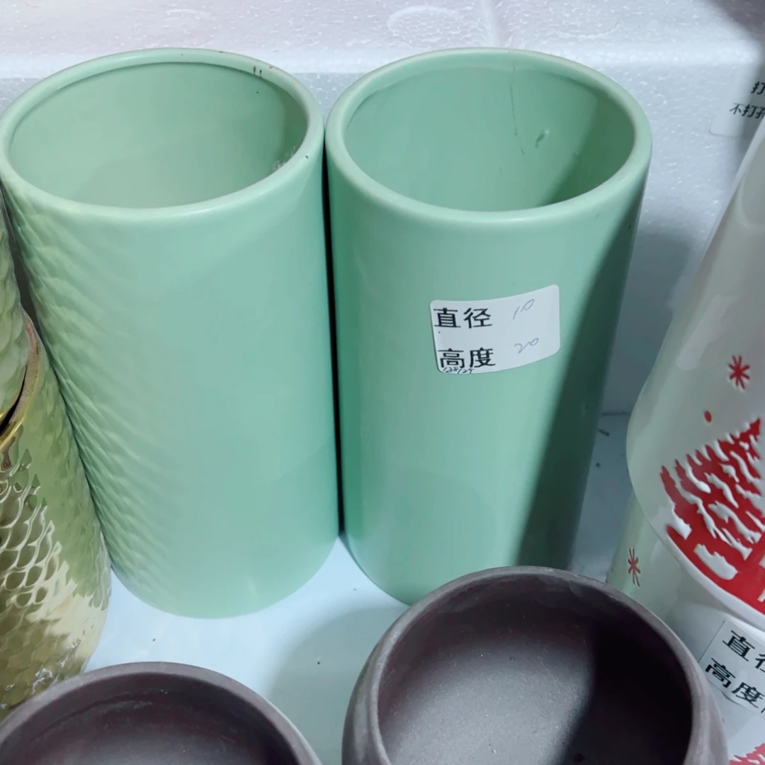 有孔，陶瓷花盆满10米包邮发货